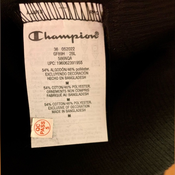 NWT CHAMPION Black & Camouflage Powerblend Pullover Hoodie Size Medium - Picture 7 of 9